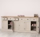 Buffet with 6 doors and 6 drawers, oak top, BAS