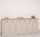 Buffet with 6 doors and 6 drawers, oak top, BAS