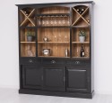 Bar furniture with support for glasses and bottle holder