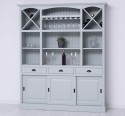 Bar furniture with support for glasses and bottle holder