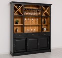 Bar furniture with support for glasses and bottle holder