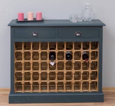 Wine rack with 2 drawers