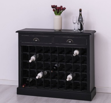 Wine rack with 2 drawers