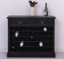 Wine rack with 2 drawers