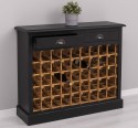 Wine rack with 2 drawers