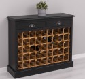 Wine rack with 2 drawers