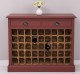 Wine rack with 2 drawers