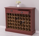 Wine rack with 2 drawers