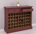 Wine rack with 2 drawers