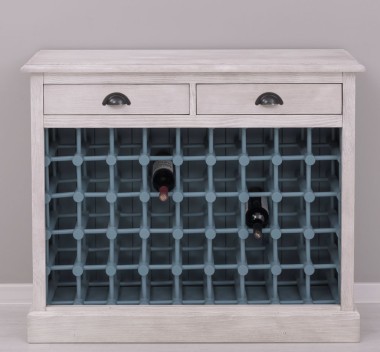 Wine rack with 2 drawers