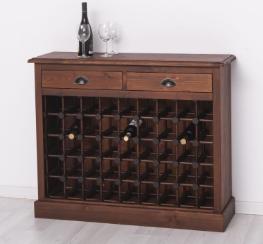 Wine rack with 2 drawers