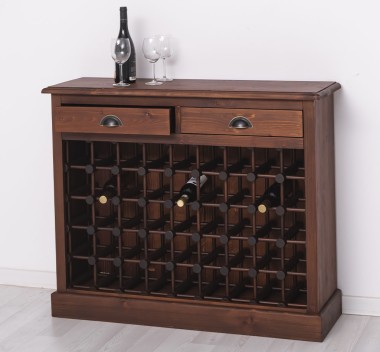 Wine rack with 2 drawers