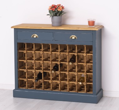 Wine rack with 2 drawers