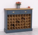 Wine rack with 2 drawers