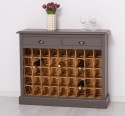 Wine rack with 2 drawers