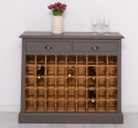 Wine rack with 2 drawers