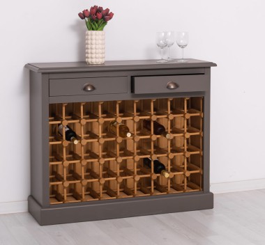 Wine rack with 2 drawers