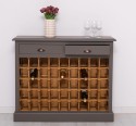 Wine rack with 2 drawers