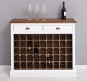 Wine rack with 2 drawers