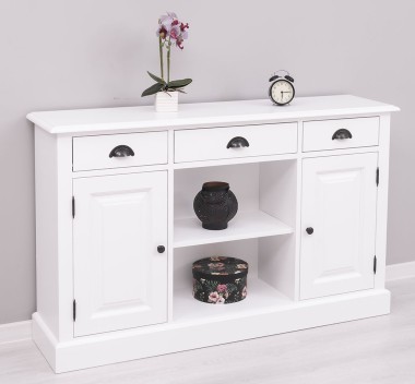 Chest of drawers with 2 doors, 3 drawers, open space