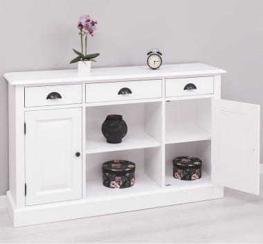 Chest of drawers with 2 doors, 3 drawers, open space