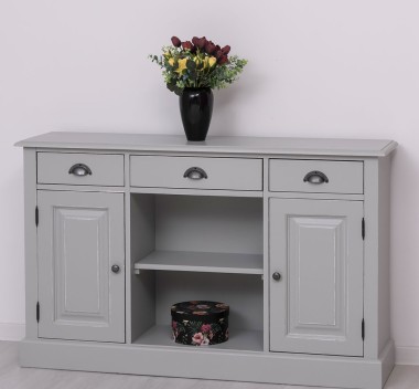 Chest of drawers with 2 doors, 3 drawers, open space