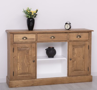 Chest of drawers with 2 doors, 3 drawers, open space