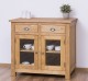 Chest of 2 doors, 2 drawers, oak top