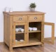 Chest of 2 doors, 2 drawers, oak top