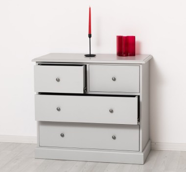 Chest of drawers with 2 narrow drawers + 2 wide drawers with soft close metal rails - Color_P010 - PAINT