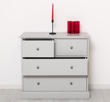 Chest of drawers with 2 narrow drawers + 2 wide drawers with soft close metal rails - Color_P010 - PAINT