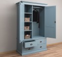 Wardrobe with 2 doors and 3 drawers with metal rails - Color Corp_P004 - Color Drawers_P042 -DOUBLE COLORED