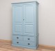 Wardrobe with 2 doors and 3 drawers with metal rails - Color Corp_P004 - Color Drawers_P042 -DOUBLE COLORED