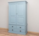 Wardrobe with 2 doors and 3 drawers with metal rails - Color Corp_P004 - Color Drawers_P042 -DOUBLE COLORED