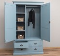 Wardrobe with 2 doors and 3 drawers with metal rails - Color Corp_P004 - Color Drawers_P042 -DOUBLE COLORED