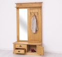 Coat decorated with mirror, 1 door, 2 drawers