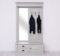 Coat decorated with mirror, 1 door, 2 drawers