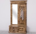 Coat decorated with mirror, 1 door, 2 drawers