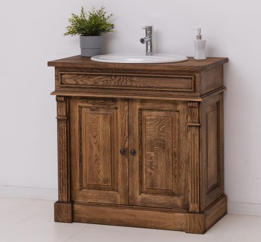 Bathroom cupboard 1 wash basin, without sink, oak