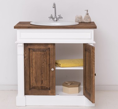 Bathroom cupboard 1 wash basin, without sink, oak