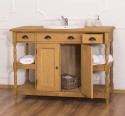 Bathroom Cabinet For Sink With 2 Doors And 2 Shelves - The Sink Included In The Price - Color_P002 - WAX