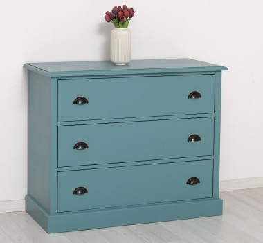 Chest Of 3 Drawers with metal rails - Color_P008 - PAINT