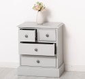 Nightstand with 4 drawers with metal rails - Color_P010 - PAINT