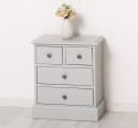 Nightstand with 4 drawers with metal rails - Color_P010 - PAINT