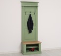 Hallway coat hanger with open shelves, oak top