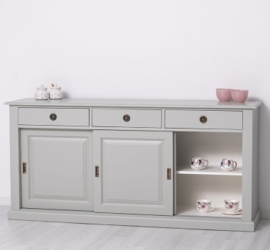 Buffet with 3 sliding doors, 3 drawers, BAS