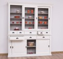 Sideboard with 3 sliding doors, 3 BAS drawers + 3 sliding glass doors, 5 SUP drawers