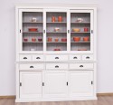 Sideboard with 3 sliding doors, 3 BAS drawers + 3 sliding glass doors, 5 SUP drawers