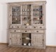 Sideboard with 3 sliding doors, 3 BAS drawers + 3 sliding glass doors, 5 SUP drawers