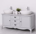 Chic bathroom furniture for vessel sink with 2 doors and 3 drawers